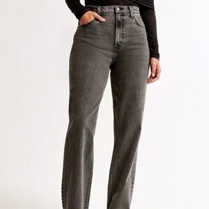Abercrombie Women's Curve Love Ultra High Rise 90s Straight Jean